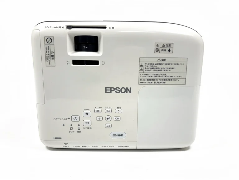 máy chiếu Epson EB-W41 mặt sau với các nút điều khiển và cổng kết nối