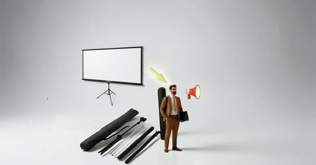 màn chiếu di động 100 inch