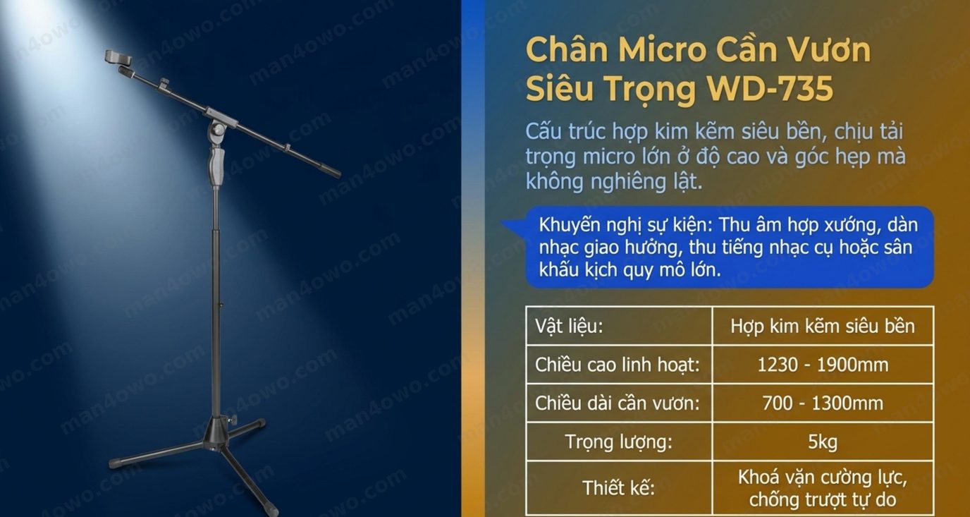 Cho Thuê Micro Sự Kiện Hà Nội – Micro Có Dây, Không Dây, Giao Tận Nơi Micro động lực học Rockable KV-789 cho thuê sự kiện tại Hà Nội